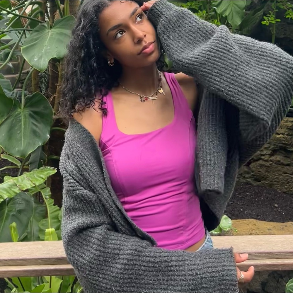 Grey Chunky Cardigan